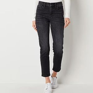 Black High-Rise Straight Jeans